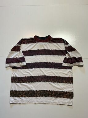Vintage 80s 90s Permit Tribal Pattern Print Stripe Single Stitch S/S T-Shirt